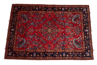 Persian Sarouk Handwoven Wool Rug, W 3' 6'' L 4'