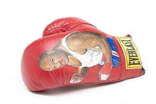 George Foreman Autographed Boxing Glove, L 13"