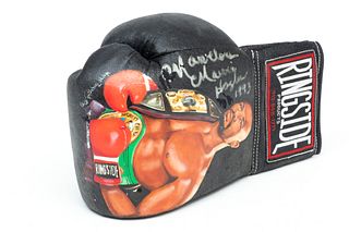 Marvin Hagler Autographed Boxing Glove, 1993, L 10"