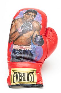 Hand Painted Portrait on a Boxing Glove, L 13"