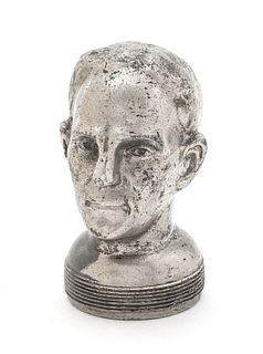 Ford Motor Company, Bust of Henry Ford Radiator Cap for the Model-T, Ca. 1927, H 3.75" W 2"