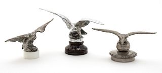 Grouping of Eagle-form Motor Mascots, Ca. 1920s-30s, 3 pcs