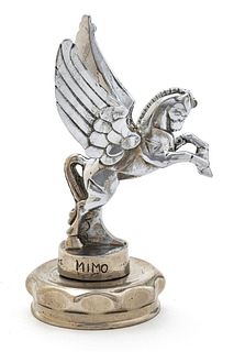 French Pegasus Motor Mascot, Ca. Early to Mid 20th C., H 5.75" W 2.5" L 3.5"
