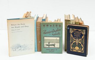 Lot of Books on the Subject of Fishing And Fish, Late 19th to 20th C., 35 Books