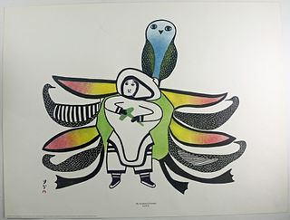 My Feathered Friends, after Lucy Qinnuayuak, Print