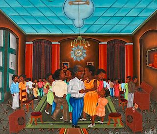 Wilb. Paul (Haitian, 20th c.) "Bal de Bossus", 1979
