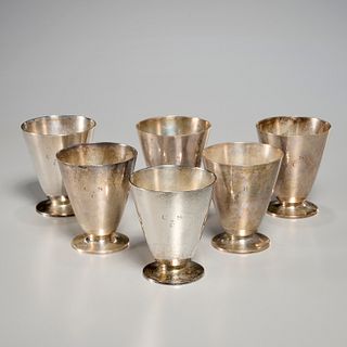 Set (6) Tiffany & Co sterling silver cocktail cups