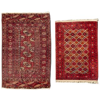 (2) Turkoman and Caucasian rugs