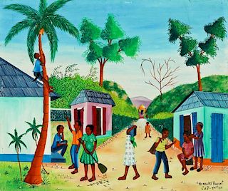Nemours Vincent (Haitian/Cap-Haïtien, 20th c.) Country Life