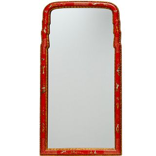 Carver's Guild George II style red japanned mirror