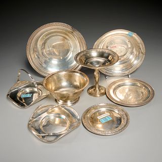 Group American sterling silver tablewares