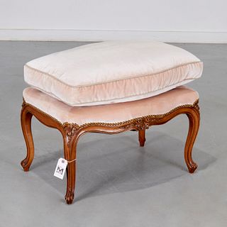 Louis XV style upholstered stool