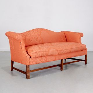 Southwood Chinese Chippendale style camelback sofa