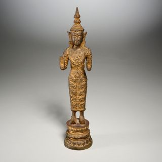 Antique Thai gilt bronze Buddha