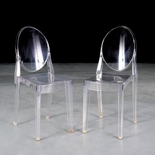 Starck for Kartell, pair 'Victoria Ghost' chairs