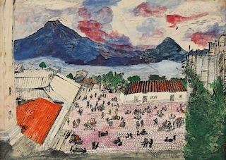 Justin McCarthy (1891-1977) "Lake Atitlan, Guatemala"