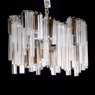 Murano glass cascading prism chandelier