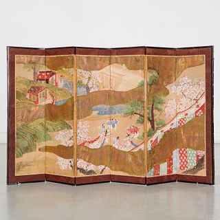 Japanese 6-panel table screen
