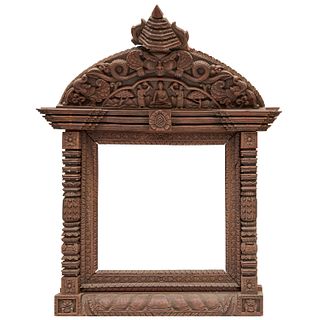 Nepalese carved wood frame