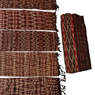 Group Southeast Asian tribal weavings
