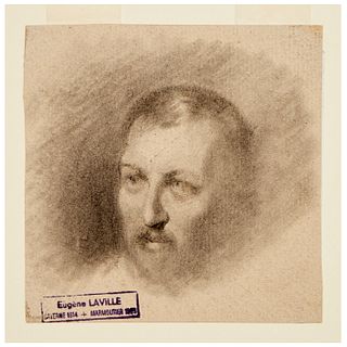 Eugene Laville, charcoal on paper portrait