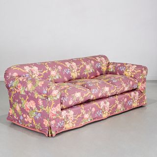 Custom contemporary floral 3-seat sofa