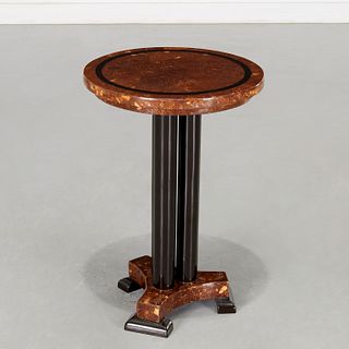 Art Deco style marbleized lacquer table