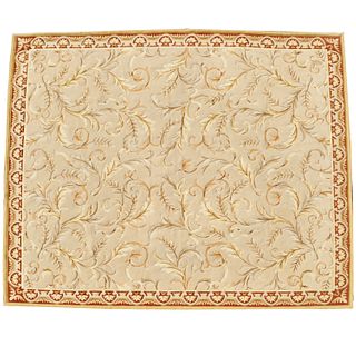 French tapestry style sculpted wool carpet