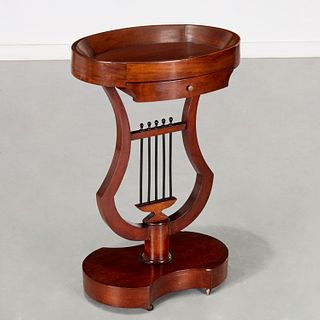 Biedermeier style lyre form side table