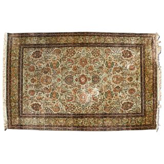Indian Shah Abbas style silk carpet