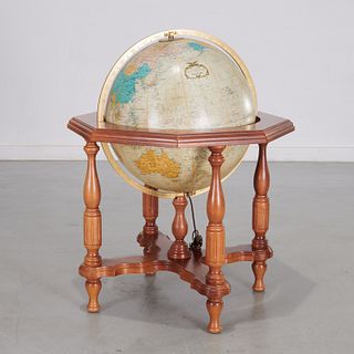 Vintage Repogle Heirloom Globe on wood stand