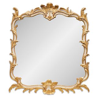 Rococo style painted, gilt mirror by Mirror Fair