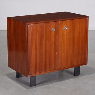George Nelson, mahogany two-door cabinet