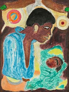 Odilon Pierre (1933-1988) Mother and Child