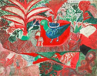 Toussaint St. Pierre (1923-1985) Country Landscape