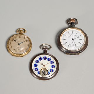 (3) Antique pocket watches