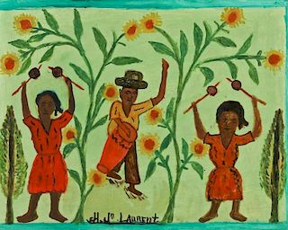 Joseph Jean-Laurent (Haitian/Croix-des-Bouquets, 1893-1976) Music in the Country