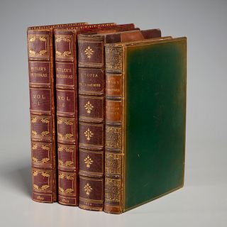 (4) Vols., 18th c. literature, leather binding