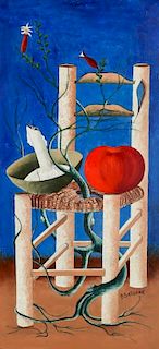 Andre Saturne (1923-1983) Chair with Mystic Apple