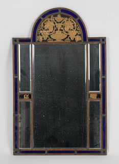 D'Ascenzo Studios Cobalt and Beveled Glass Mirror
