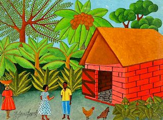 Salnave Philippe-Auguste (Haitian, 1908-1989) "The New Garage"