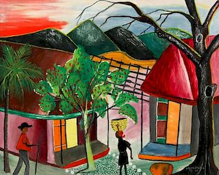 Louines Mentor (Haitian, 20th c.) Sunset, 1969