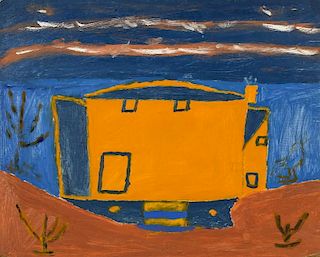 Unknown Artist (20th c.) "House in the Desert"