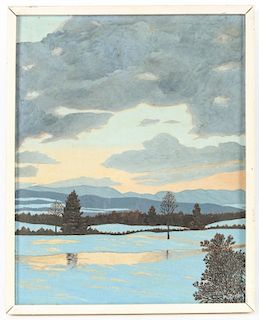 M. Zoeller (American, 20th c.) Winter Landscape