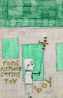 David Olson (American, 20th c.) "Rons Airplane String Toy"