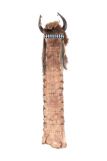 RARE Blackfeet Quilled & Beaded Buffalo Headdress
