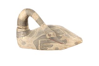 G. Manning Hand Carved Resting Head Swan c 1943