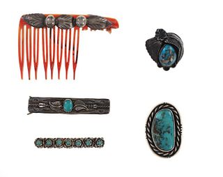 Navajo Sterling Silver Jewelry & Mexican Hair Comb