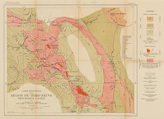 Vintage Republique D'Haiti Map,