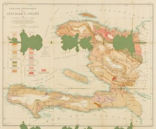 Republic of Haiti Map, 1923